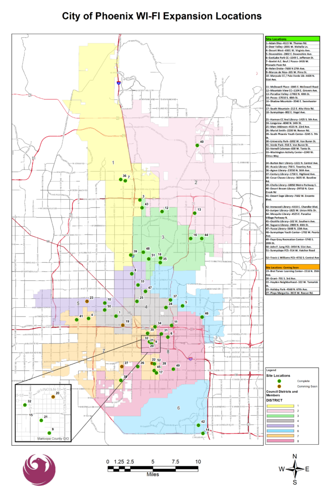 City of Phoenix Wi-Fi Map