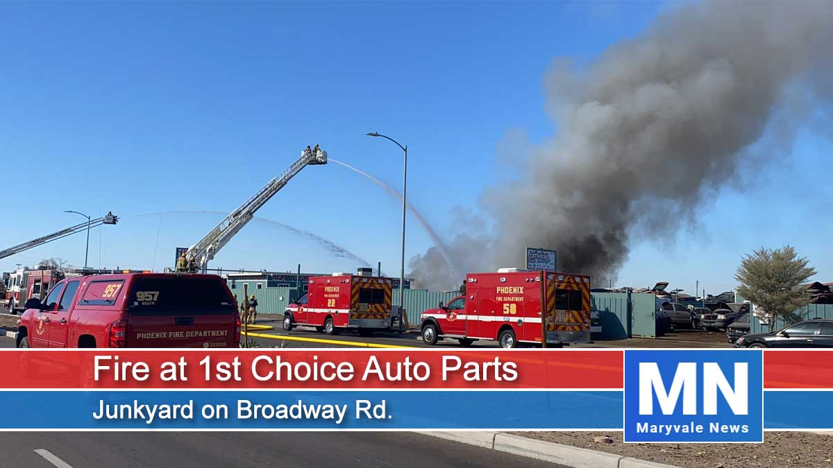 Fire at 1st Choice Auto Parts #2 Junkyard