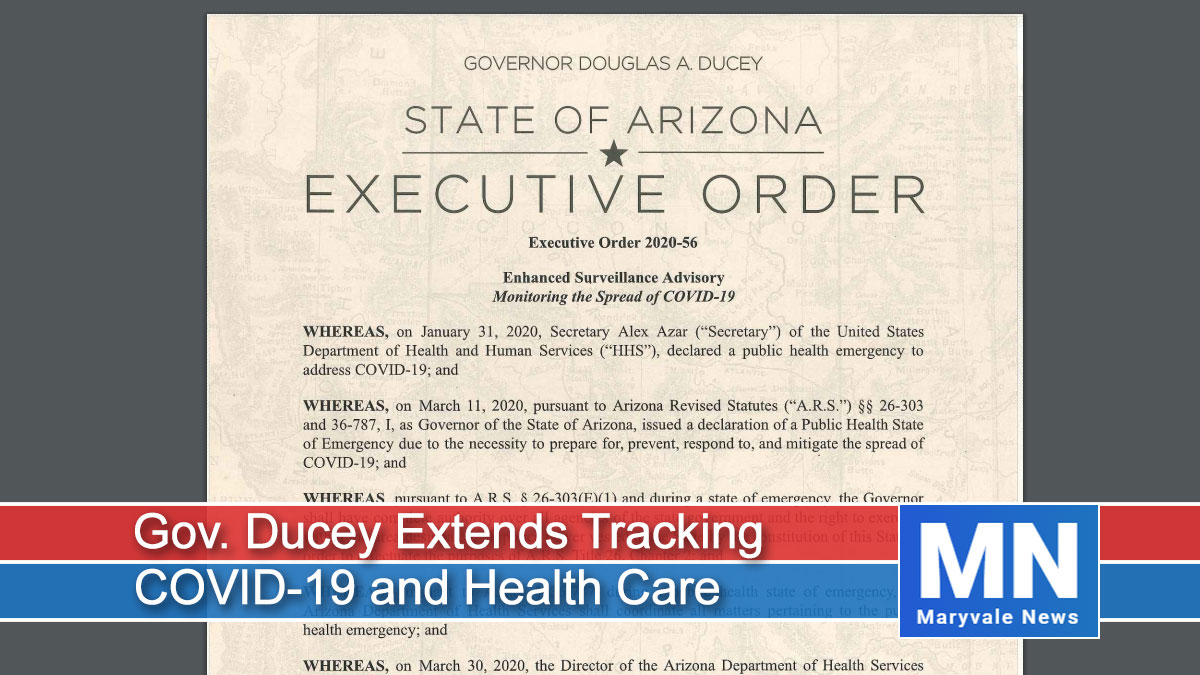 Governor Ducey Extends Tracking COVID-19 and Health Care Capacity