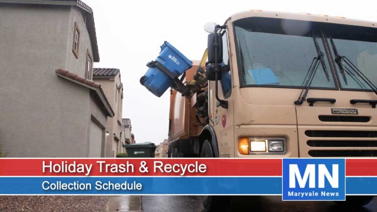 Holiday Trash & Recycle Collection Schedule