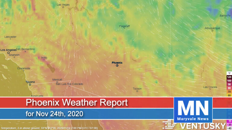 Phoenix Weather Report for Nov 24th, 2020
