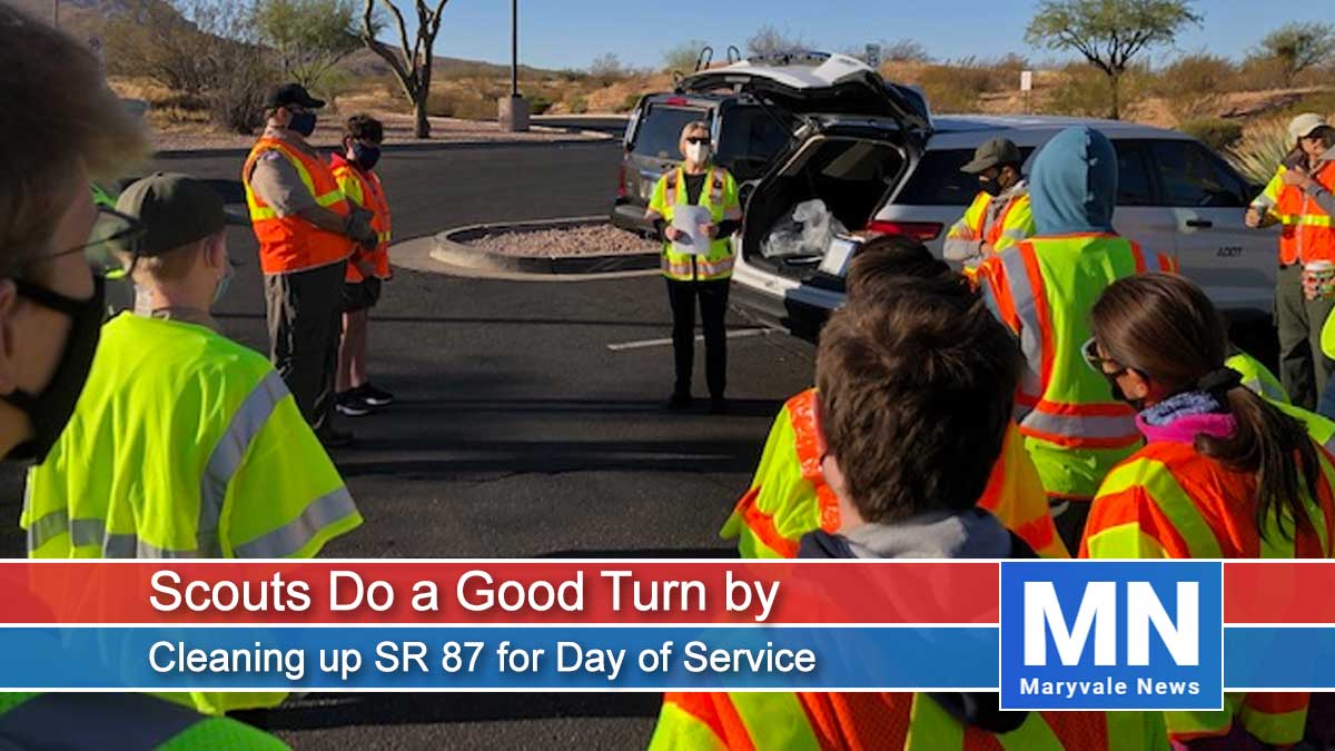 Scouts Do a Good Turn by Cleaning up SR 87 for Day of Service