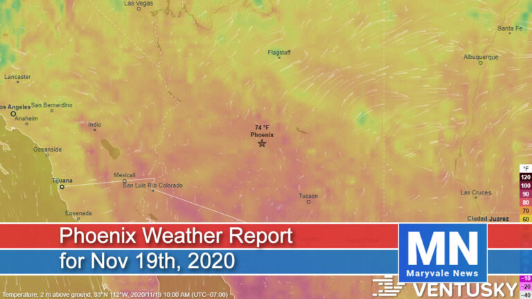 Phoenix Weather Report for Nov 20th, 2020