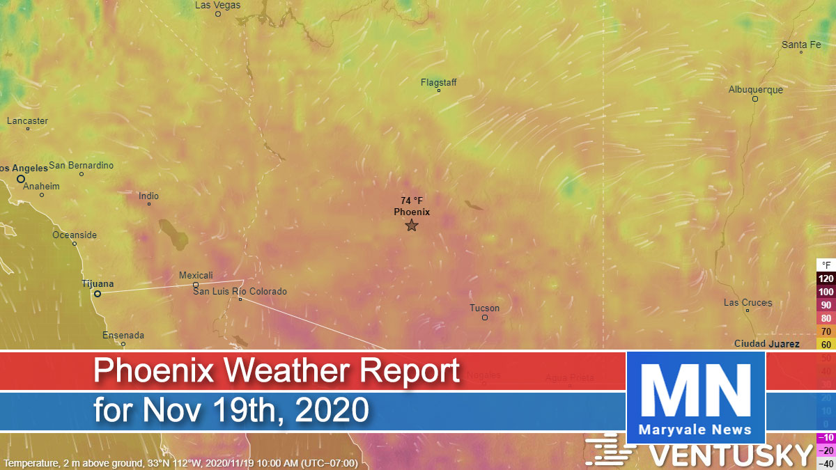 Phoenix Weather Report for Nov 20th, 2020