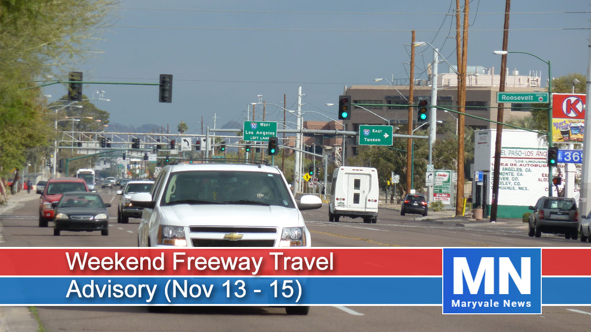 Weekend Freeway Travel Advisory (Nov 13 - 15)
